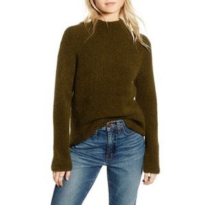 Madewell | Northfield Heather Cactus Mock Sweater